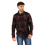 Brandit 4016-67-7XL Рубашка с длинным рукавом Check Duncan Черный Brown / Black 7XL