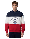 North sails 691278-C002-M Толстовка Print Crew Красный Dark Blue / Marshmallow / Red M