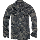 Brandit 4005-4-3XL Рубашка с длинным рукавом Slim Серый Dark Camo 3XL
