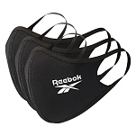 Reebok H18221/S защитная маска Logo 3 Единицы Черный Black S