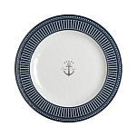 Набор обеденных тарелок Marine Business Sailor soul 14001 Ø280мм 6шт из синего/белого меламина