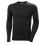 Helly hansen 49364_990-XL Базовый слой с длинным рукавом Lifa Merino Midweight Crew Черный Black XL