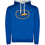 Kruskis SU1067060501C074 Толстовка с капюшоном Fresh Tuna Two-Colour Голубой Royal Blue / White 3XL