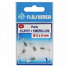 Купить Flashmer PCE7T Clipot Поворотные бусины Серый Grey 7 mm  7ft.ru в интернет магазине Семь Футов