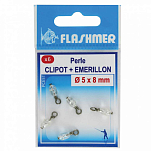 Flashmer PCE7T Clipot Поворотные бусины Серый Grey 7 mm 