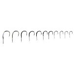 Asari A002NOS-8 Chinu Flatted Shank Крюк Серебристый Nickel Black (25 pcs) 8 