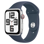 Apple MRHJ3QL/A Watch SE GPS + Cellular 44 mm Sport Band  Silver M-L