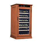 Винный шкаф однозонный отдельностоящий Libhof Noblest NP-69 Red Cherry 640х610х1310мм на 69 бутылок из красной вишни с белой подсветкой