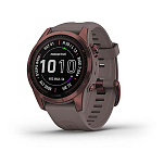 Garmin 010-02539-29 Fenix 7S Sapphire Solar Часы Коричневый Dark Bronze Titanium / Shale Gray