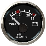 Wema wem110640 вольтметр Silverline Chrome / Black 8x10x8 52 mm