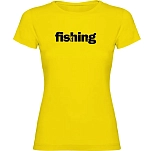 Kruskis 11502302ls286 Футболка с коротким рукавом Word Fishing Yellow 30x25x2