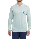 Pelagic 1015232002-SEA-XL Футболка с длинным рукавом с защитой от ультрафиолета Aquatek Tails Up Голубой Sea XL