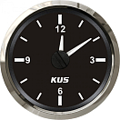 Купить Аналоговые кварцевые часы KUS BS KY09000 Ø52мм 12/24В IP67 12-часовой формат чёрный/нержавейка 7ft.ru в интернет магазине Семь Футов