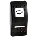Клавиша с подсвечиваемым символом Трюмная помпа из черного поликарбоната для выключателя Marina R II, Osculati 14.299.46