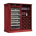 Винный шкаф с зоной сервировки и дополнительным стеллажом Libhof Noblest ND-69 Red Wine 1250х650х1330мм на 69 бутылок из американского дуба "красное вино" отдельностоящий