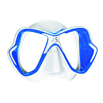 Маска для плавания двухлинзовая из бисиликона Mares X-Vision LiquidSkin 411045 бело-синий/сине-белый