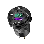 Разъем Skipper USB  QC3.0, USB PD 65Вт  sk-ds2106-bl-spot