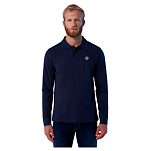 North sails 692425-0802-M Поло с длинным рукавомным рукавом Graphic Голубой Navy Blue S