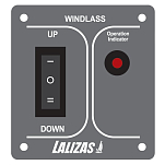 Панель выключателя брашпиля Lalizas 99693 MON-OFF-MON 15 А 12 - 24 В 65 х 70 мм с подсветкой антрацит