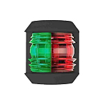Бортовой огонь комбинированный Utility Compact красный/зелёный 112,5°/112,5° 12В 5Вт в корпусе из чёрного пластика для судов до 12м, Osculati 11.412.05