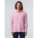 North sails 664397-C004-XXL Рубашка с длинным рукавом 664397 Розовый White / Red 2XL