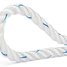 GLEISTEIN 241140301 GeoTWIST Полиэстер - Трехниточные швартовочные линии / белый / Веревка-Ø: 14 мм 16265-bvs