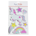 Equikids 901602001 6 3D Rainbow Unicorn Наклейки Розовый
