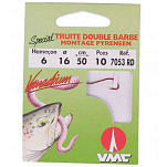 Ragot 540821021 Special Trout Double Barb 7053RD Связанные Крючки 0.5 m 0.140 mm Белая 8 