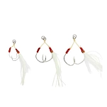 Blue crab BCASSISTDOUBLE1/0-ORWH-OS Assist hook Slow Jig 2 Единицы Золотистый Orange / White 1/0
