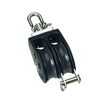 Barton marine 7805231 630kg 12 mm Двойной поворотный шкив с канатной опорой Black 45 x 162 mm