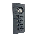 Plastimo 66994 4 Переключатели 12V 15A Вольтметр Панель Black