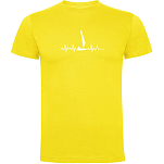 Kruskis CA65500603S176 Футболка с коротким рукавом Sailing Heartbeat Желтый Yellow 3XL