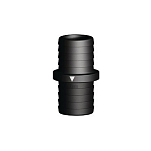 Переходник прямой TruDesign 90603 под шланг Ø38/38мм 84мм из черного нейлона