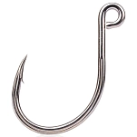 Mustad 35100UN-TS-5/0-5U Однобородный крючок с бородкой Kaiju In-Line Серебристый Titan Steel 5/0