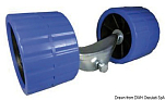 Система качающихся бортовых роликов 2 шт 120 х 75 мм на кронштейне, Osculati 02.031.52 синие
