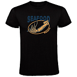 Kruskis CA65500102C068 Футболка с коротким рукавом Seafood Squid Черный Black S