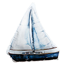 Купить Gaby GP-175556 Подушка Sailboat Marine Collection Белая White / Blue 7ft.ru в интернет магазине Семь Футов