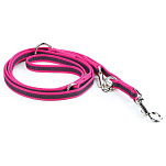 Julius k-9 218GM-PN-DP Прорезиненный тренировочный поводок 14 mm Розовый Pink 220 cm