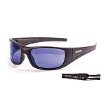 Спортивные очки Ocean Bermuda Черные Матовые/Зеркально-синие линзы
