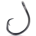 Mustad 39943NP-BN-10/0-U03 Однобородный крючок с бородкой Demon Offset Circle 4X Strong Серебристый Black Nickel 10/0