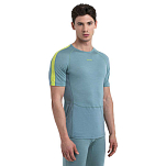 Icebreaker 0A56H7B52S Базовый слой с коротким рукавом для экипажа Merino 125 ZoneKnit™ Голубой Cloud Ray / Hyper S