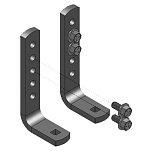 Blue ox 123-BXW4072 Комплект пластин буксировочного кронштейна Серебристый Grey