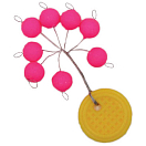 Купить Flashmer PDFR7P Круглые плавающие бусины Розовый Fluo Pink 7.5 mm  7ft.ru в интернет магазине Семь Футов