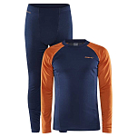 Craft CO1909709-396580-XXL Набор базовых слоев Core Warm Голубой Blaze / Chestnut 2XL