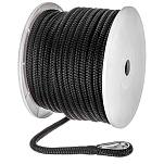 Seachoice 50-42281 Nylon Анкерная веревка с двойной оплеткой 45.7 m Черный Black 1/2´´ 