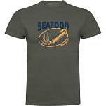 Kruskis CA65500338C068 Футболка с коротким рукавом Seafood Squid Зеленый Dark Army Green L