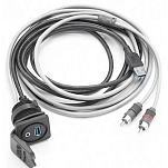 Clarion marine 92794 Кабель CMC-USB/3.5 мм-PNL USB-A/разъем 3.5 мм Белая Black / White