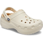 Crocs 207938-2y2-w5 Деревянные башмаки Classic Platform Lined Bone 35x25x15 EU 34