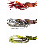 Live target CHB45S145 Crawfish Jig Мягкая приманка 45 mm 14g Золотистый Olive / Orange