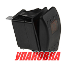 Переключатель двухпозиционный (ON)-OFF 12 В/20А 3Р с подсветкой без фиксации 1 положения (упаковка из 25 шт.) Marine Rocket 4620136054911_pkg_25